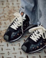 Zapatilla Inara Tachuelas Negro Popa - Imagen 3